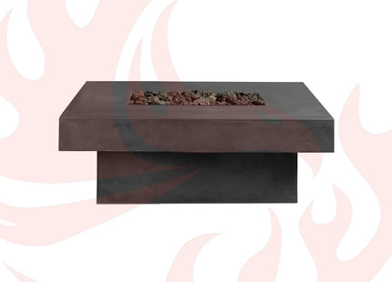 Platz - Square Concrete Fire Pit Table - Phoenix Fire Art Store
