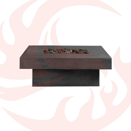 Platz - Square Concrete Fire Pit Table - Phoenix Fire Art Store