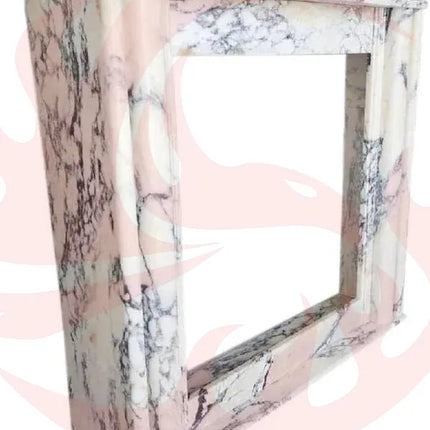 Calacatta Viola Marble Hand-carved Fireplace Mantel Polished (L)54" (H)45" (D)8" - Phoenix Fire Art Store