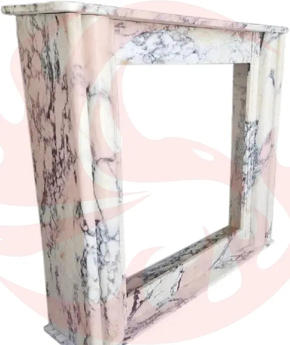 Calacatta Viola Marble Hand-carved Fireplace Mantel Polished (L)54" (H)45" (D)8" - Phoenix Fire Art Store