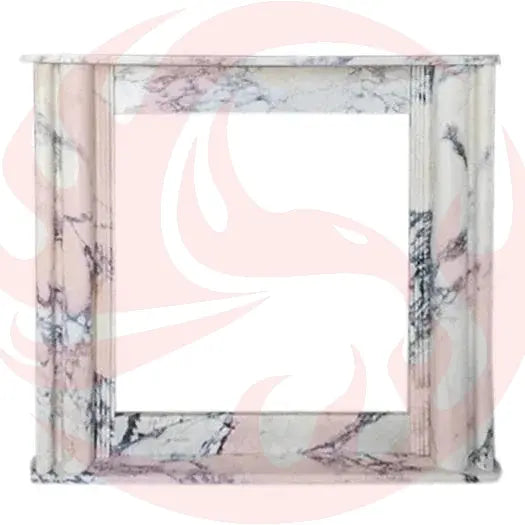 Calacatta Viola Marble Hand-carved Fireplace Mantel Polished (L)54" (H)45" (D)8" - Phoenix Fire Art Store