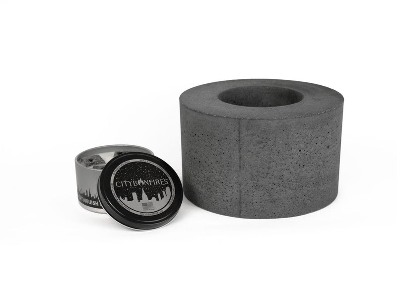 Classic Cylinder Concrete Fire Pit - Phoenix Fire Art Store