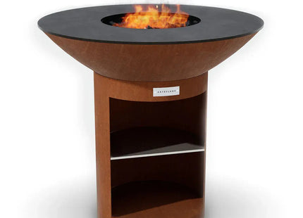 Arteflame Classic 40″ — Storage Base Flat-Top Grill & Fire Bowl (CORTEN Steel) - Phoenix Fire Art Store