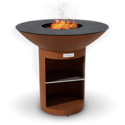 Arteflame Classic 40″ — Storage Base Flat-Top Grill & Fire Bowl (CORTEN Steel) - Phoenix Fire Art Store