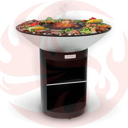 Arteflame Classic 40″ — Storage Base Flat-Top Grill & Fire Bowl (CORTEN Steel) - Phoenix Fire Art Store