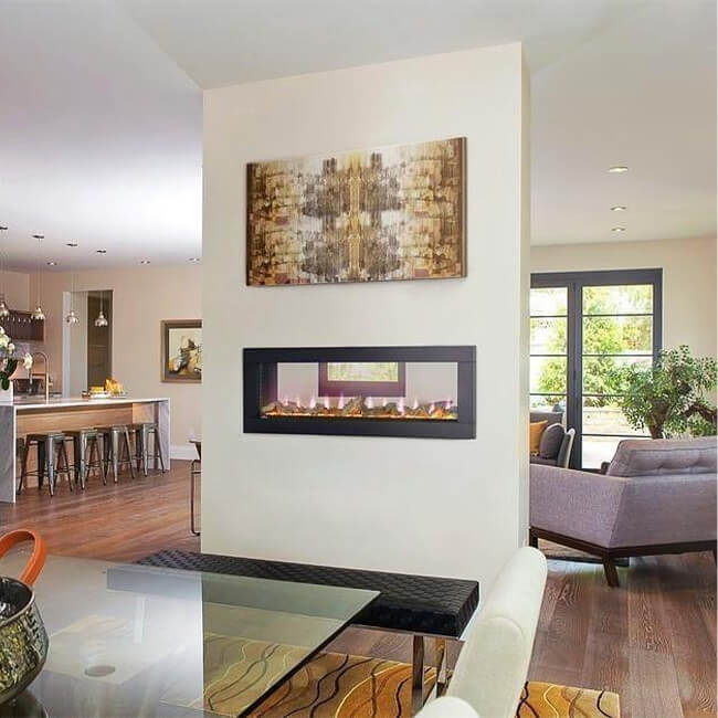 Napoleon Clearion Elite 60 Fully Recessed See Thru Wall Mounted Electric Fireplace, 60" [NEFBD60HE] (SAK31716)