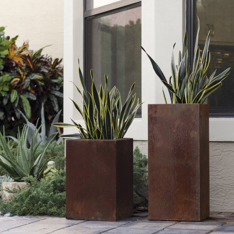 Corten Steel Column Planters - FREE SHIPPING!