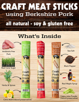 Craft Pork Snack Stick Collection (60 Sticks Total)