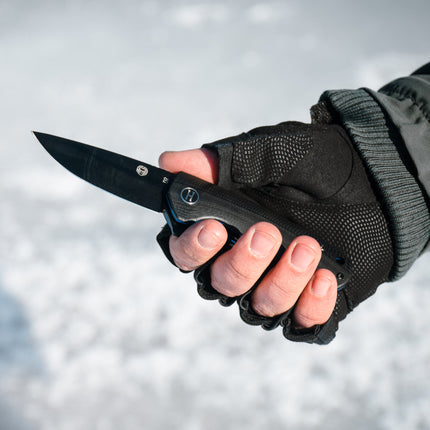 The Peasant Folding Pocket Knife Giftset for Men and Women (Black and Blue)