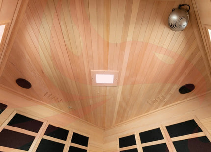 Blisspod, Vienna, Corner Spacious Far Infrared Sauna Canadian Hemlock Ultra Low EMF, 12 Heaters, 4-5 Persons zoppinh