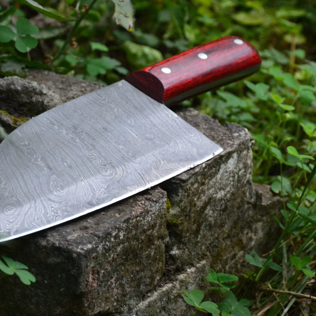 Full Tang Custom Handmade Damascus Steel Chef / Chopper Knife