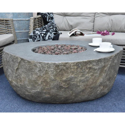 Elementi Boulder Fire Pit OFG110 - Outdoor Propane Fire Table That's Hotter Than A Jalapeño In Your Armpit