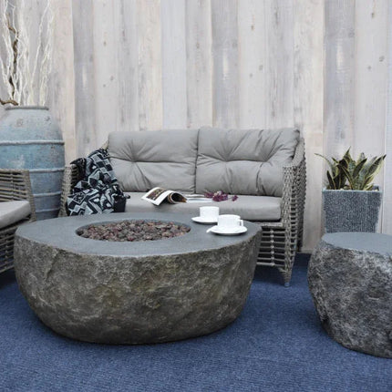 Elementi Boulder Fire Pit OFG110 - Outdoor Propane Fire Table That's Hotter Than A Jalapeño In Your Armpit