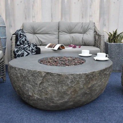 Elementi Boulder Fire Pit OFG110 - Outdoor Propane Fire Table That's Hotter Than A Jalapeño In Your Armpit