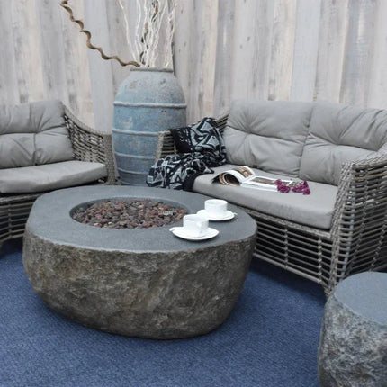 Elementi Boulder Fire Pit OFG110 - Outdoor Propane Fire Table That's Hotter Than A Jalapeño In Your Armpit