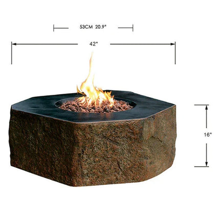 Elementi Columbia Fire Pit OFG105 - Outdoor Propane Fire Table That's Hotter Than Fresh Wasabi On A Sunburn