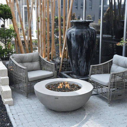 Elementi Lunar Fire Bowl - Outdoor Propane Fire Pit Table