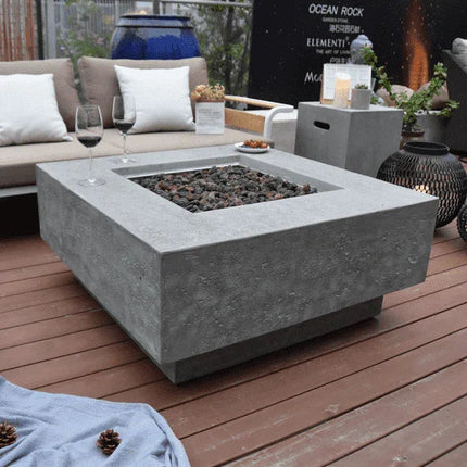 Elementi Manhattan Fire Pit OFG103 - Luxury Outdoor Fireplace Table