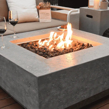 Elementi Manhattan Fire Pit OFG103 - Luxury Outdoor Fireplace Table