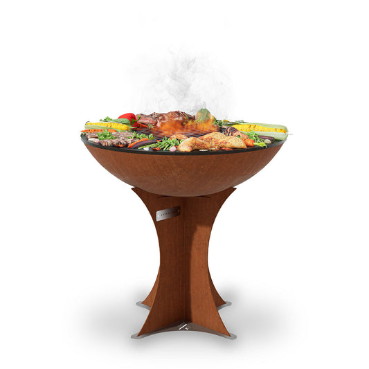 Arteflame Classic 30″ — Euro Base Flat-Top Grill & Fire Bowl (CORTEN Steel) - Phoenix Fire Art Store
