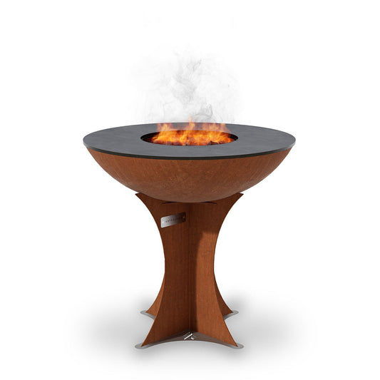 Arteflame Classic 30″ — Euro Base Flat-Top Grill & Fire Bowl (CORTEN Steel) - Phoenix Fire Art Store