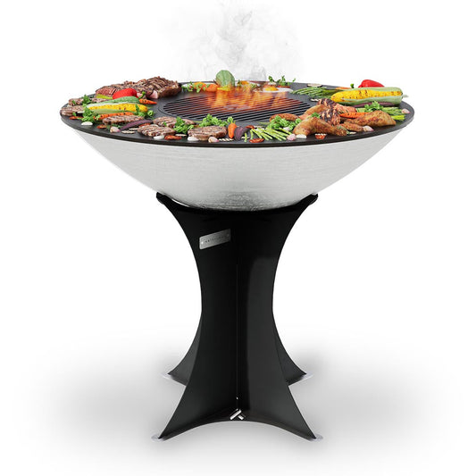 Arteflame 40″ Platinum Series — Stainless Fire Bowl Flat-Top Grill with Euro Base (Stainless or Powder-Coated: Black/Red/Yellow) - Phoenix Fire Art Store