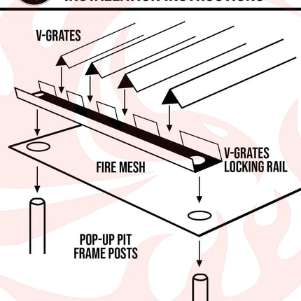 Dutch Oven Grill Grate for 24 Pop-Up Fire Pit – Frontier Grates - Phoenix Fire Art Store