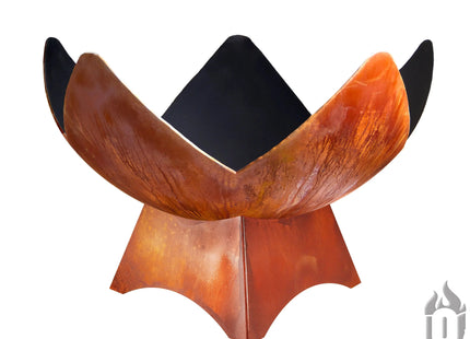 "Fire Flower" Fire Bowl with Standard Base (Made In USA) - Phoenix Fire Art Store