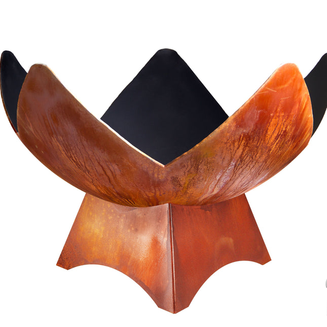 "Fire Flower" Fire Bowl with Standard Base (Made In USA) - Phoenix Fire Art Store