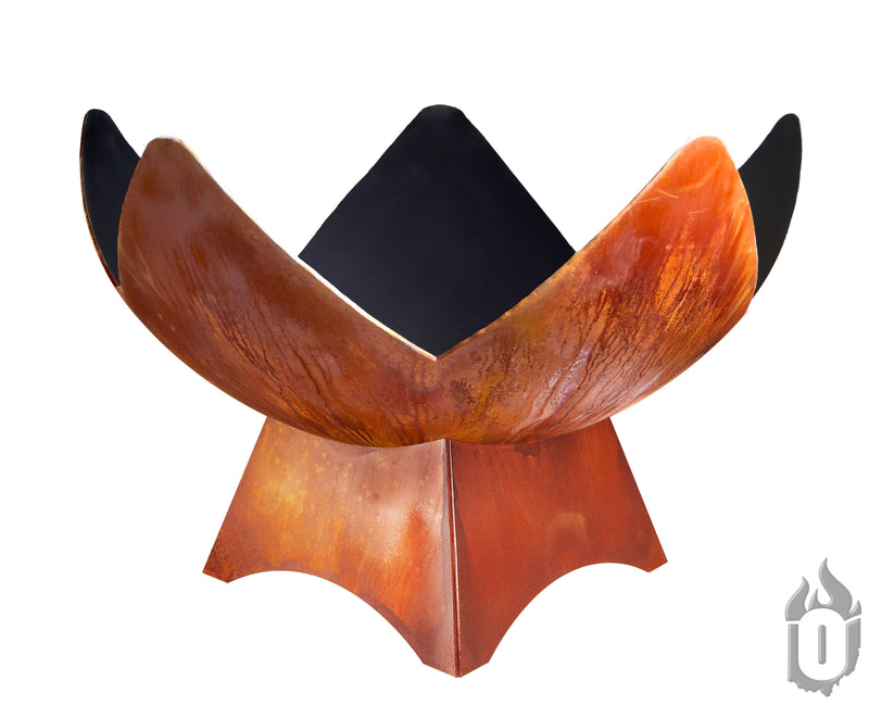 "Fire Flower" Fire Bowl with Standard Base (Made In USA) - Phoenix Fire Art Store