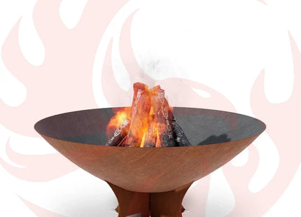 Arteflame Classic 40″ — Fire Pit (CORTEN Bowl; Short Round / Short Euro / Built-In No Base) - Phoenix Fire Art Store