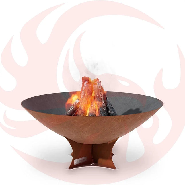 Arteflame Classic 40″ — Fire Pit (CORTEN Bowl; Short Round / Short Euro / Built-In No Base) - Phoenix Fire Art Store