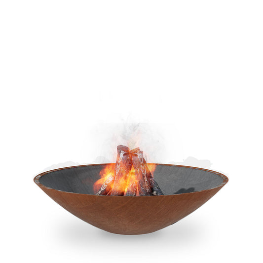 Arteflame Classic 40″ — Fire Pit (CORTEN Bowl; Short Round / Short Euro / Built-In No Base) - Phoenix Fire Art Store