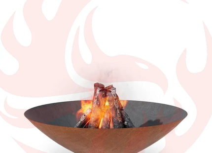 Arteflame Classic 40″ — Fire Pit (CORTEN Bowl; Short Round / Short Euro / Built-In No Base) - Phoenix Fire Art Store