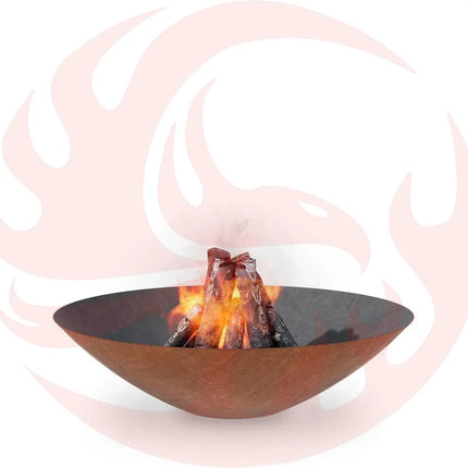 Arteflame Classic 40″ — Fire Pit (CORTEN Bowl; Short Round / Short Euro / Built-In No Base) - Phoenix Fire Art Store