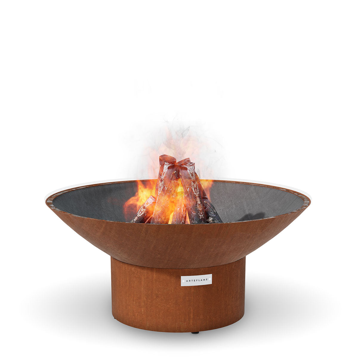 Arteflame Classic 40″ — Fire Pit (CORTEN Bowl; Short Round / Short Euro / Built-In No Base) - Phoenix Fire Art Store