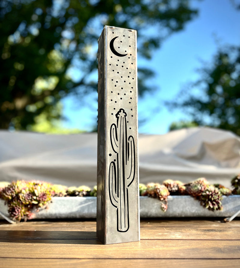 Desert Night Luminary Pillars w/ Solar Cap