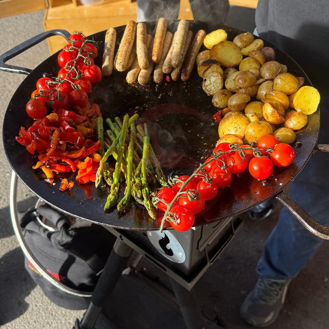 The Skwok: Our Handmade Skillet Wok LavaBox Portable Campfire