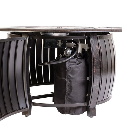Grand Cooper 44" Round Aluminum Convertible Gas Fire Pit Table Fire Sense/Balkene Home