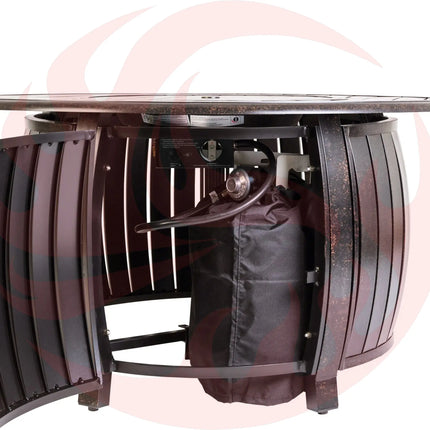Grand Cooper 44" Round Aluminum Convertible Gas Fire Pit Table Fire Sense/Balkene Home