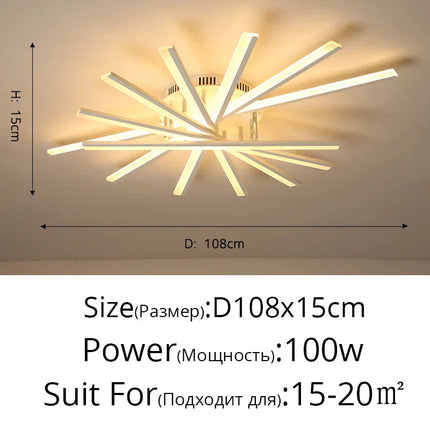 DecorBites™ LED Ceiling Chandelier Indoor Lighting Living Room Bedroom Hall Aisle Lustre Fixture Decorbites
