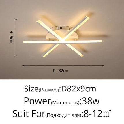 DecorBites™ LED Ceiling Chandelier Indoor Lighting Living Room Bedroom Hall Aisle Lustre Fixture Decorbites
