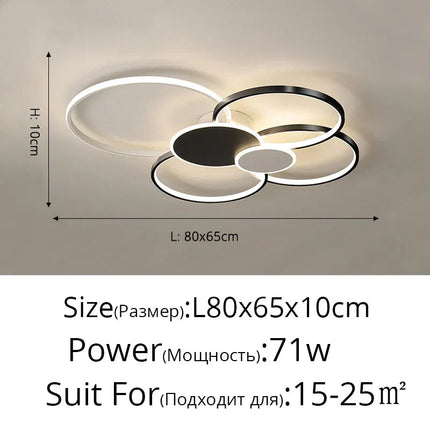 DecorBites™ LED Ceiling Chandelier Light for Living Room Bedroom Dining Hall Indoor Lighting Fixtures Decorbites