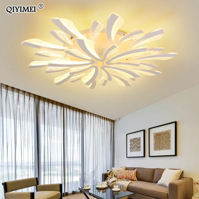 DecorBites™ LED Ceiling Chandelier Lights for Living Room Bedroom Dining Study White Black Decorbites