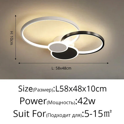 DecorBites™ LED Ceiling Chandelier Light for Living Room Bedroom Dining Hall Indoor Lighting Fixtures Decorbites
