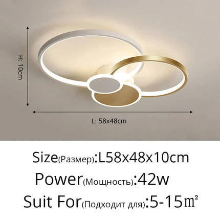 DecorBites™ LED Ceiling Chandelier Light for Living Room Bedroom Dining Hall Indoor Lighting Fixtures Decorbites