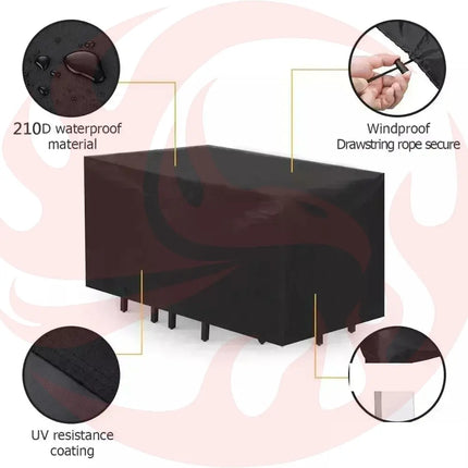 Outdoor Furniture Covers Waterproof Rain Snow Dust Wind-Proof Anti-UV Oxford Fabric Garden Lawn Patio Furniture Covers 40 Size - Phoenix Fire Art Store