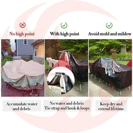 80 Size Outdoor Furniture Cover Rain, Dust, Wind And Uv Proof Oxford Garden Patio Furniture Cover - Phoenix Fire Art Store