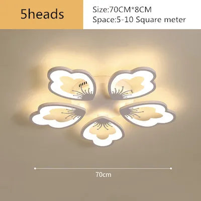 DecorBites™ Lotus Design LED Acrylic Chandelier Ceiling Lamp for Modern Living, Dining, and Study Rooms Decorbites