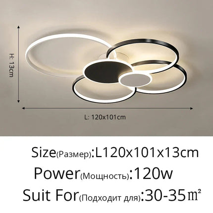 DecorBites™ LED Ceiling Chandelier Light for Living Room Bedroom Dining Hall Indoor Lighting Fixtures Decorbites